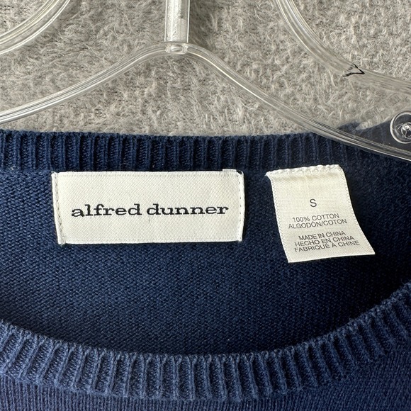 Alfred Dunner Red White Blue Patchwork Knit Rhinestone Short Sleeve Top S - Picture 3 of 4